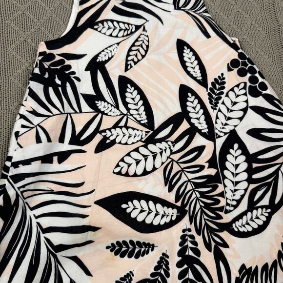 Janie & Jack Floral Sleeveless Dress in Black, Blush and Cream Leaf Pattern ~ 4 - Picture 3 of 15